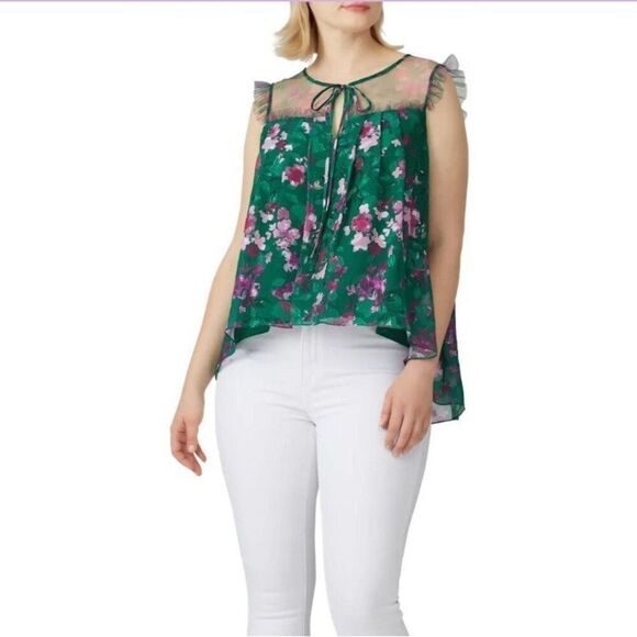 Anthropologie Plus Size Romantic Fairy Dainty Garden Ethereal Chic Floral Blouse - Picture 3 of 12